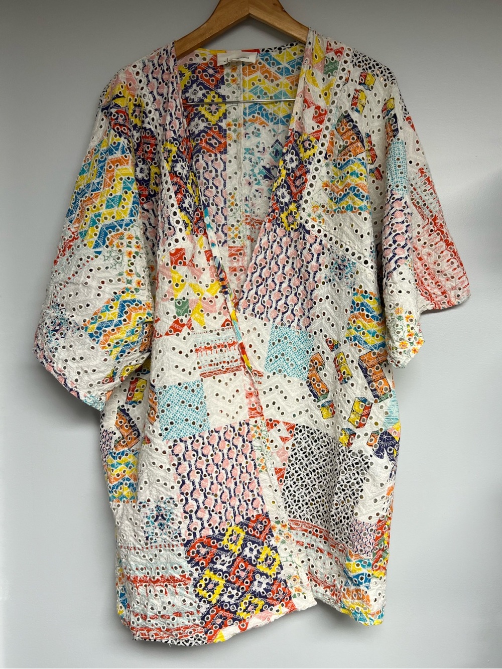 Anthropologie Rayne Patchwork Eyelet Kimono - Picture 3 of 6